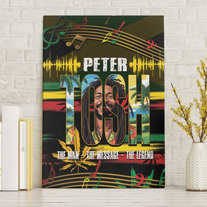 Jamaica Reggae Legend Tosh Canvas Wall Art Cannabis Pattern - African Pride