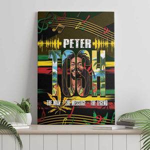 Jamaica Reggae Legend Tosh Canvas Wall Art Cannabis Pattern - African Pride