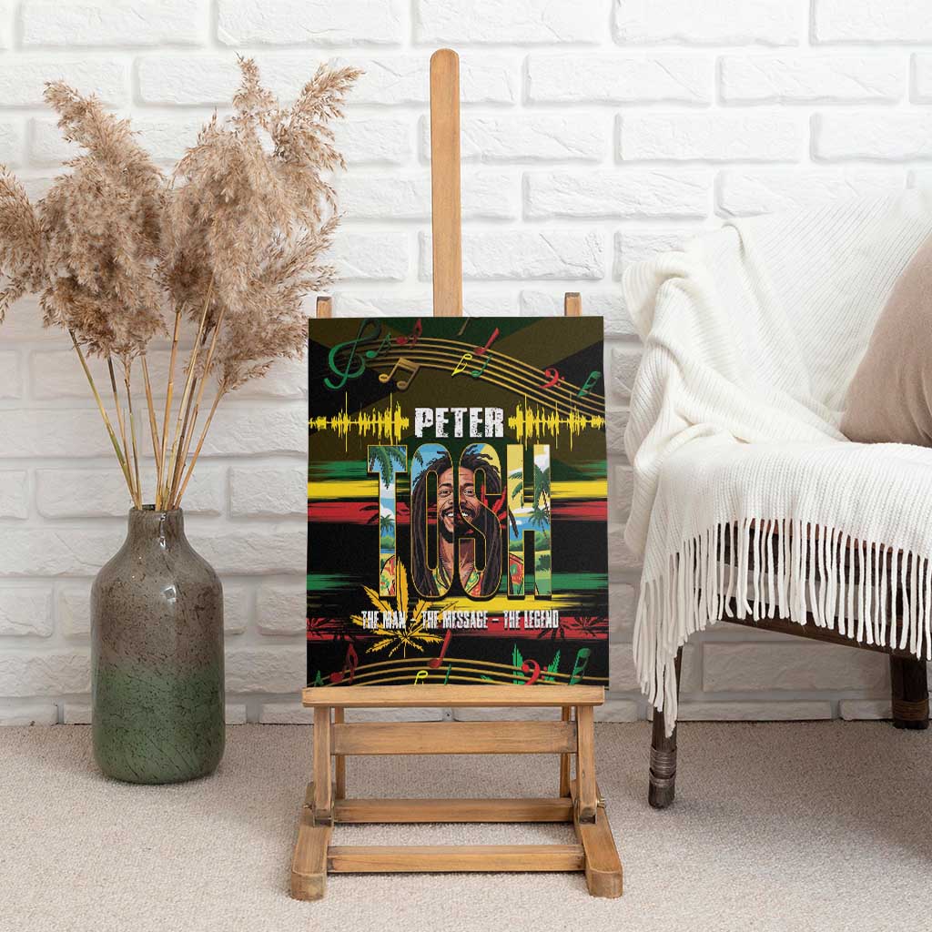 Jamaica Reggae Legend Tosh Canvas Wall Art Cannabis Pattern - African Pride