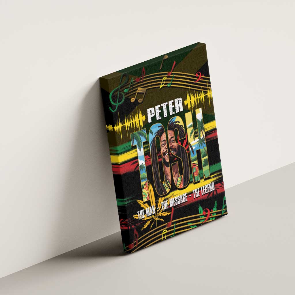 Jamaica Reggae Legend Tosh Canvas Wall Art Cannabis Pattern - African Pride