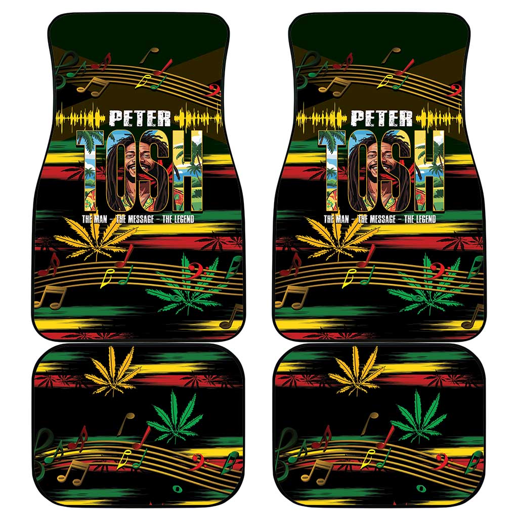 Jamaica Reggae Legend Tosh Car Mats Cannabis Pattern - African Pride