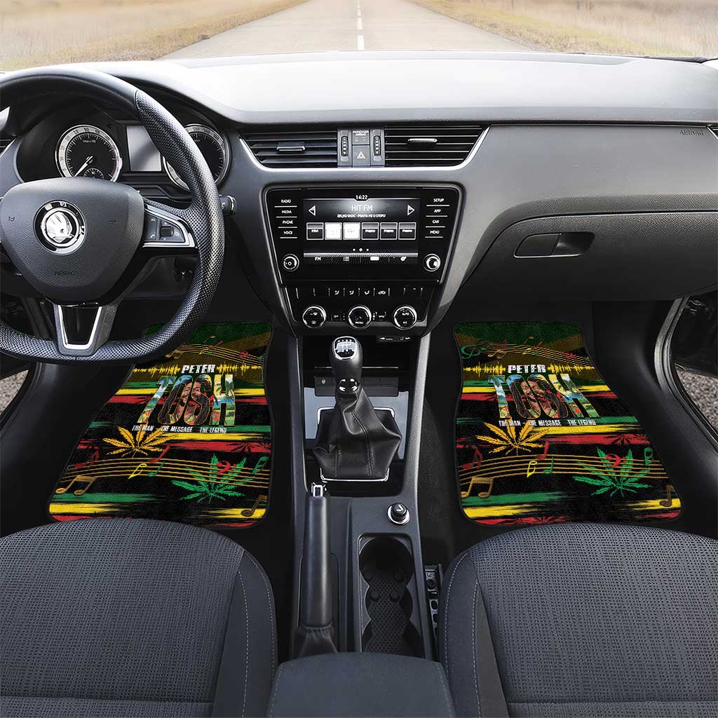 Jamaica Reggae Legend Tosh Car Mats Cannabis Pattern - African Pride