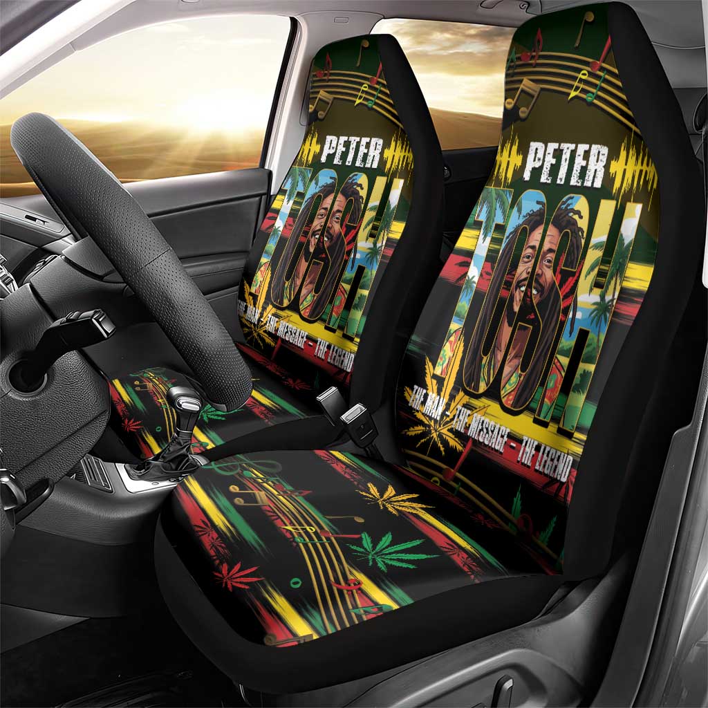 Jamaica Reggae Legend Tosh Car Seat Cover Cannabis Pattern - African Pride