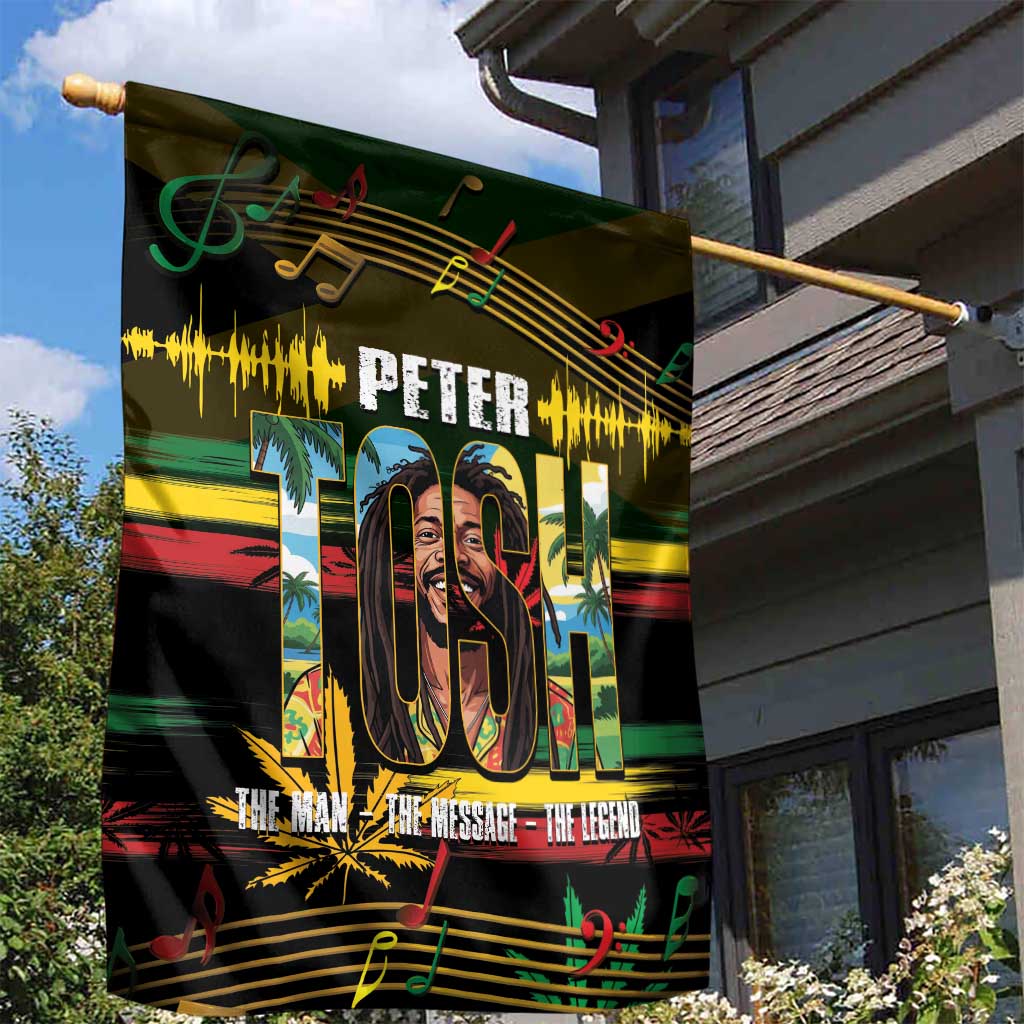 Jamaica Reggae Legend Tosh Garden Flag Cannabis Pattern - African Pride