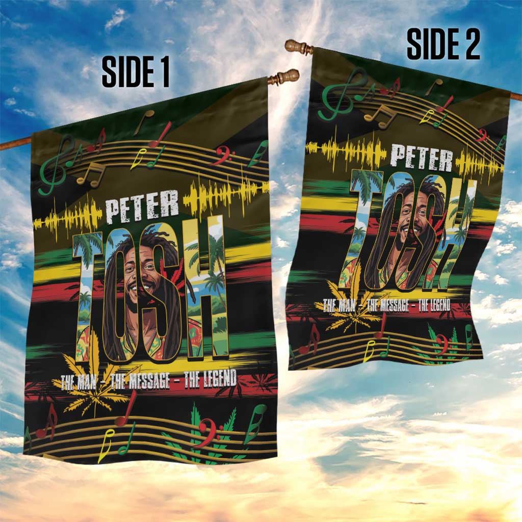 Jamaica Reggae Legend Tosh Garden Flag Cannabis Pattern - African Pride