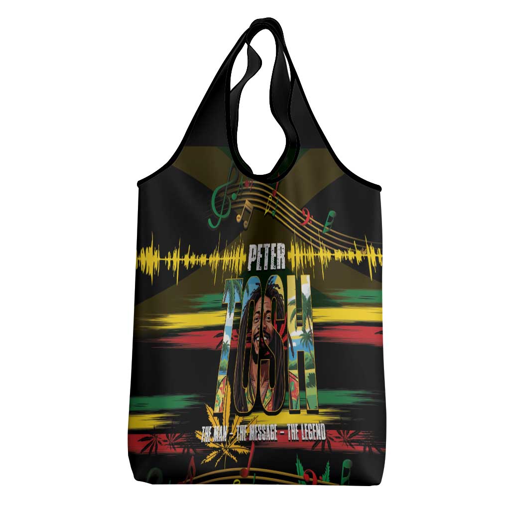 Jamaica Reggae Legend Tosh Grocery Bag Cannabis Pattern - African Pride