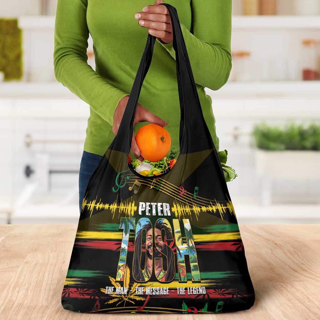 Jamaica Reggae Legend Tosh Grocery Bag Cannabis Pattern - African Pride