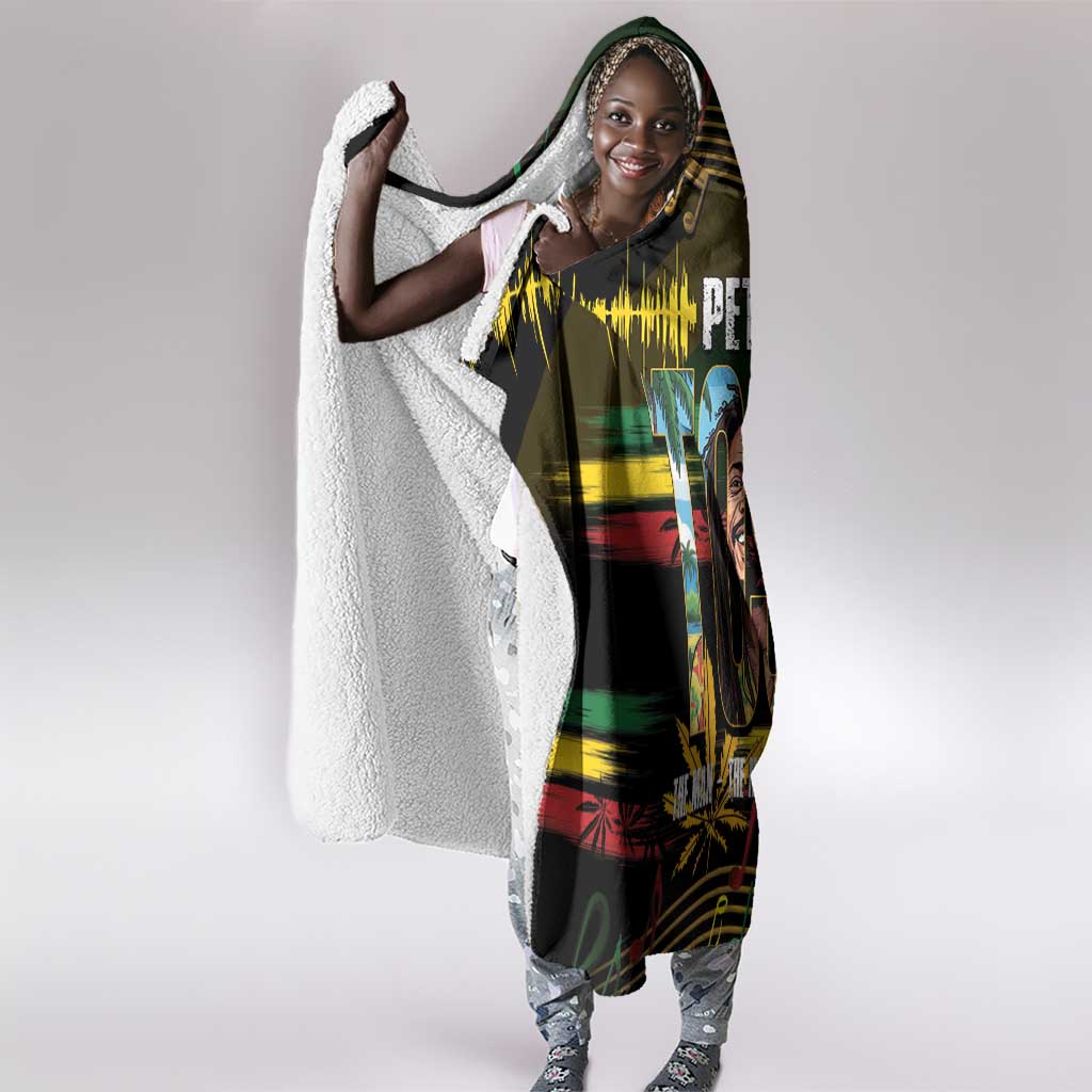 Jamaica Reggae Legend Tosh Hooded Blanket Cannabis Pattern - African Pride