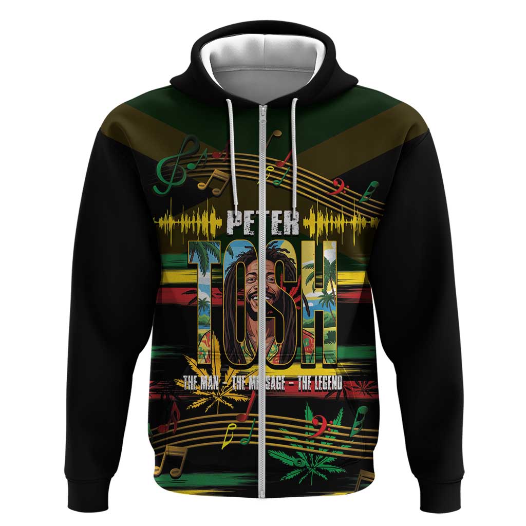 Jamaica Reggae Legend Tosh Hoodie Cannabis Pattern - African Pride