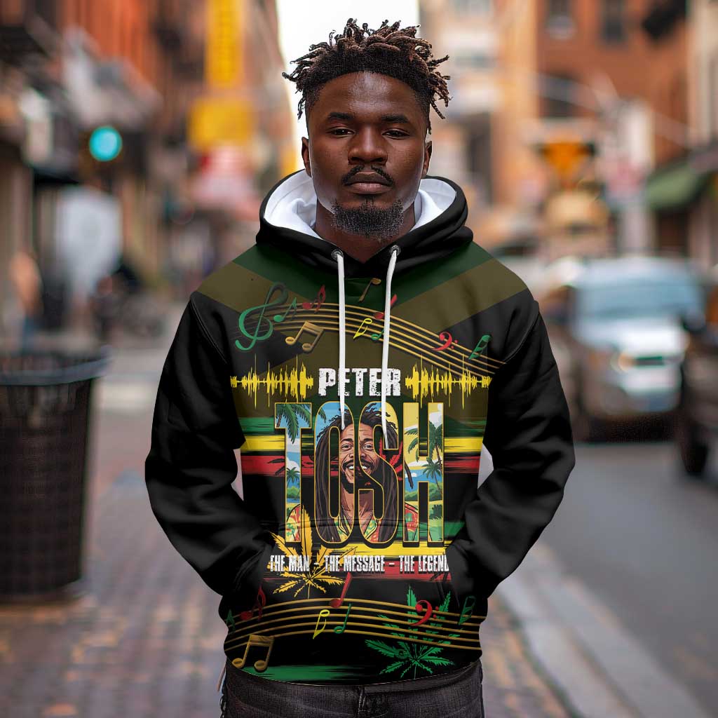 Jamaica Reggae Legend Tosh Hoodie Cannabis Pattern - African Pride
