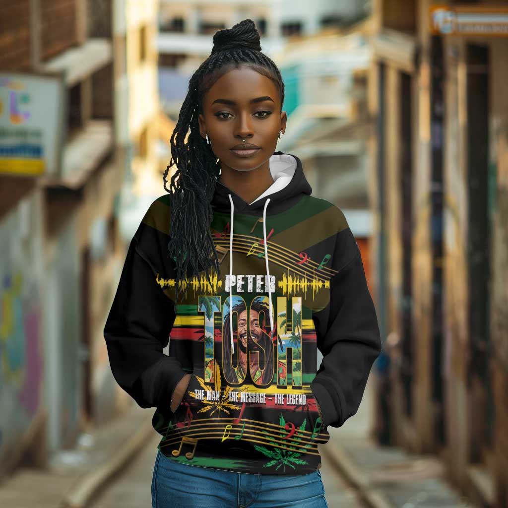 Jamaica Reggae Legend Tosh Hoodie Cannabis Pattern - African Pride