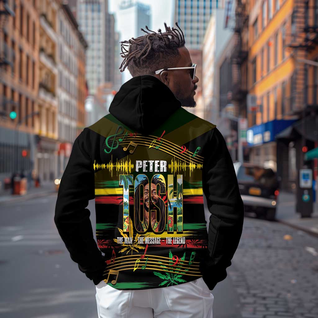 Jamaica Reggae Legend Tosh Hoodie Cannabis Pattern - African Pride