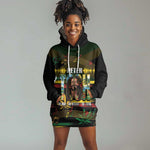Jamaica Reggae Legend Tosh Hoodie Dress Cannabis Pattern - African Pride