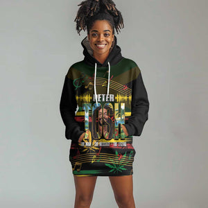 Jamaica Reggae Legend Tosh Hoodie Dress Cannabis Pattern - African Pride