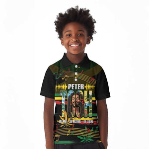 Jamaica Reggae Legend Tosh Kid Polo Shirt Cannabis Pattern - African Pride