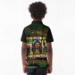 Jamaica Reggae Legend Tosh Kid Polo Shirt Cannabis Pattern - African Pride