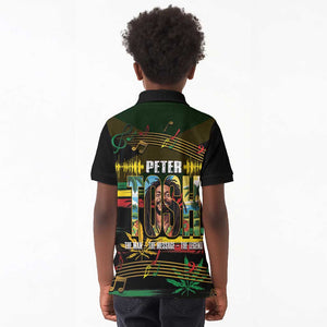 Jamaica Reggae Legend Tosh Kid Polo Shirt Cannabis Pattern - African Pride