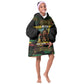 Jamaica Reggae Legend Tosh Kid Wearable Blanket Hoodie Cannabis Pattern - African Pride