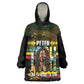 Jamaica Reggae Legend Tosh Kid Wearable Blanket Hoodie Cannabis Pattern - African Pride