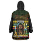 Jamaica Reggae Legend Tosh Kid Wearable Blanket Hoodie Cannabis Pattern - African Pride