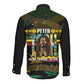 Jamaica Reggae Legend Tosh Long Sleeve Button Shirt Cannabis Pattern - African Pride