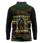 Jamaica Reggae Legend Tosh Long Sleeve Polo Shirt Cannabis Pattern - African Pride
