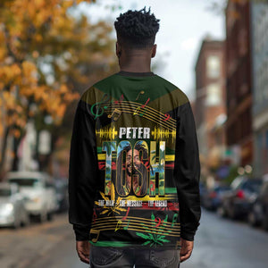 Jamaica Reggae Legend Tosh Long Sleeve Shirt Cannabis Pattern - African Pride