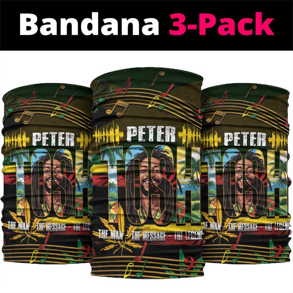Jamaica Reggae Legend Tosh Neck Gaiter Cannabis Pattern LT14