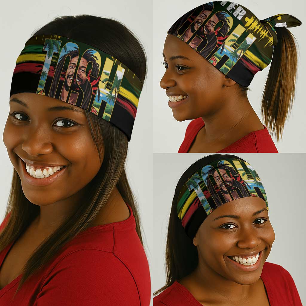 Jamaica Reggae Legend Tosh Neck Gaiter Cannabis Pattern LT14