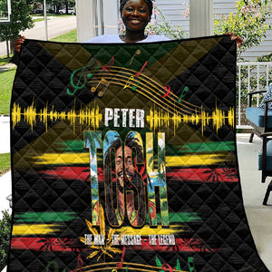 Jamaica Reggae Legend Tosh Quilt Cannabis Pattern - African Pride