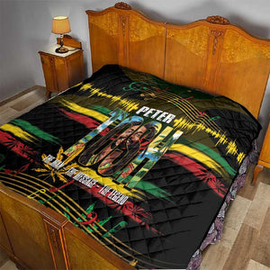 Jamaica Reggae Legend Tosh Quilt Cannabis Pattern - African Pride