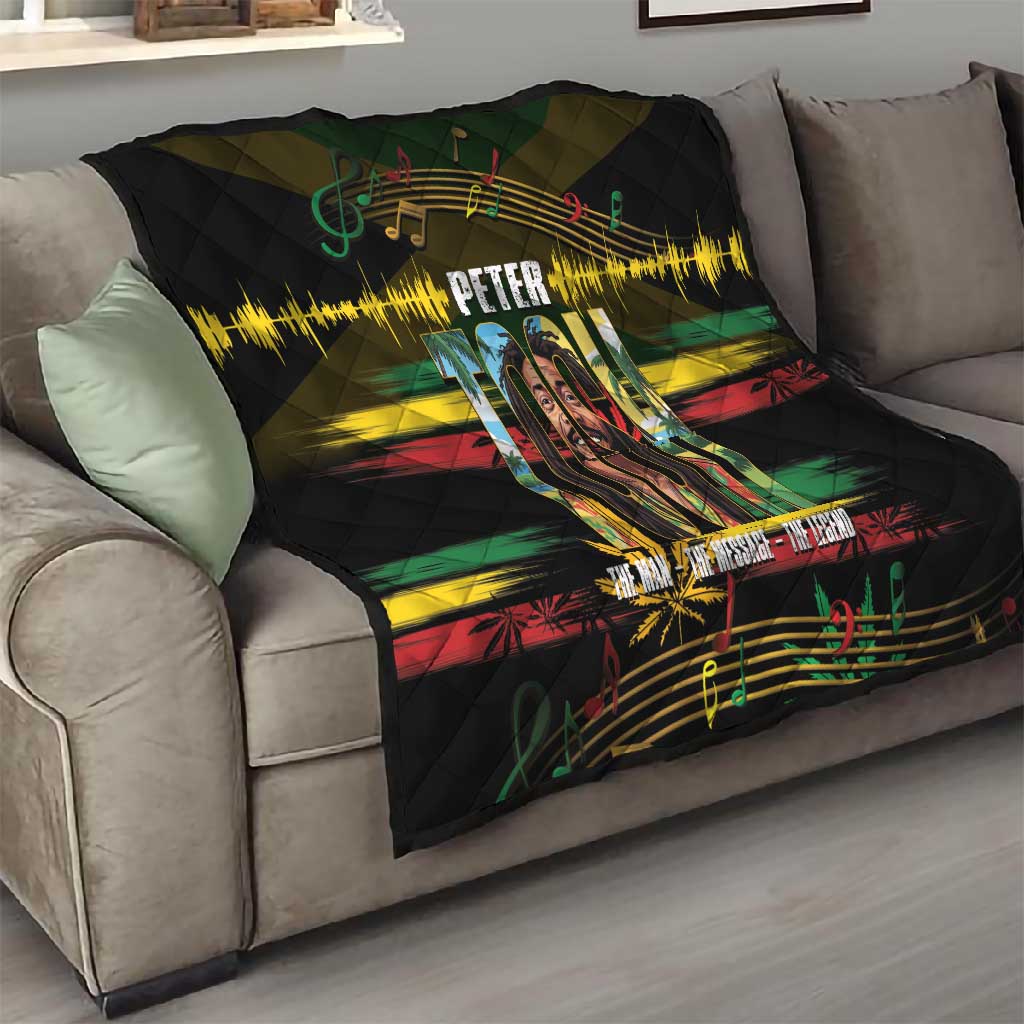 Jamaica Reggae Legend Tosh Quilt Cannabis Pattern - African Pride