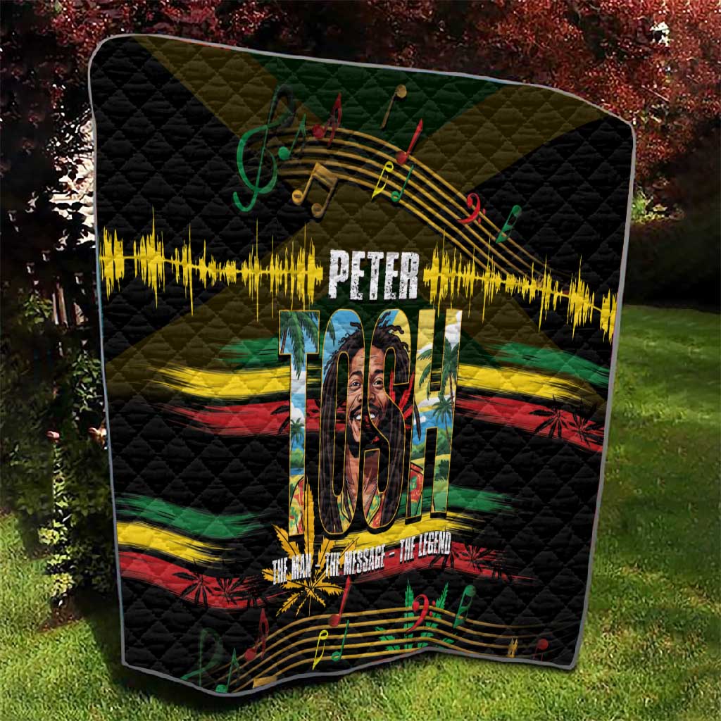 Jamaica Reggae Legend Tosh Quilt Cannabis Pattern - African Pride