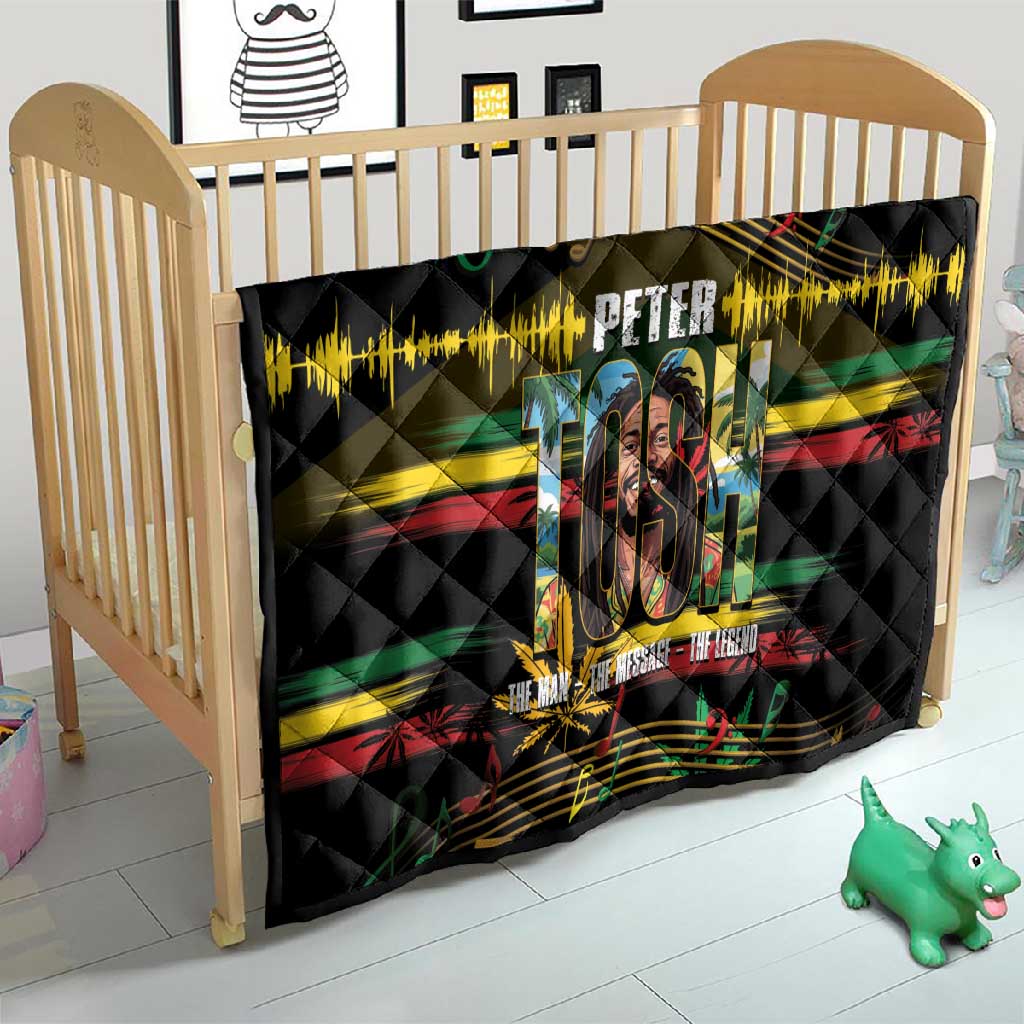 Jamaica Reggae Legend Tosh Quilt Cannabis Pattern - African Pride