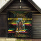 Jamaica Reggae Legend Tosh Quilt Cannabis Pattern - African Pride