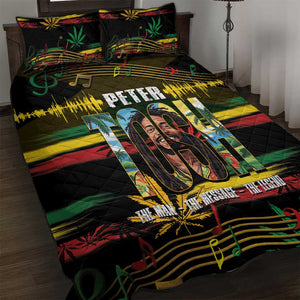 Jamaica Reggae Legend Tosh Quilt Bed Set Cannabis Pattern - African Pride