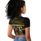 Jamaica Reggae Legend Tosh Raglan Cropped T shirt Cannabis Pattern - African Pride