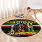 Jamaica Reggae Legend Tosh Round Carpet Cannabis Pattern - African Pride