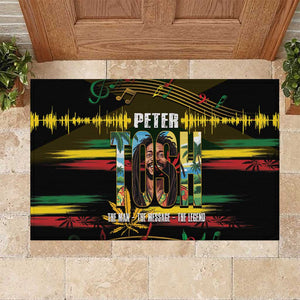 Jamaica Reggae Legend Tosh Rubber Doormat Cannabis Pattern - African Pride