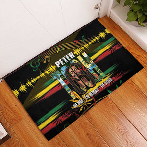 Jamaica Reggae Legend Tosh Rubber Doormat Cannabis Pattern - African Pride