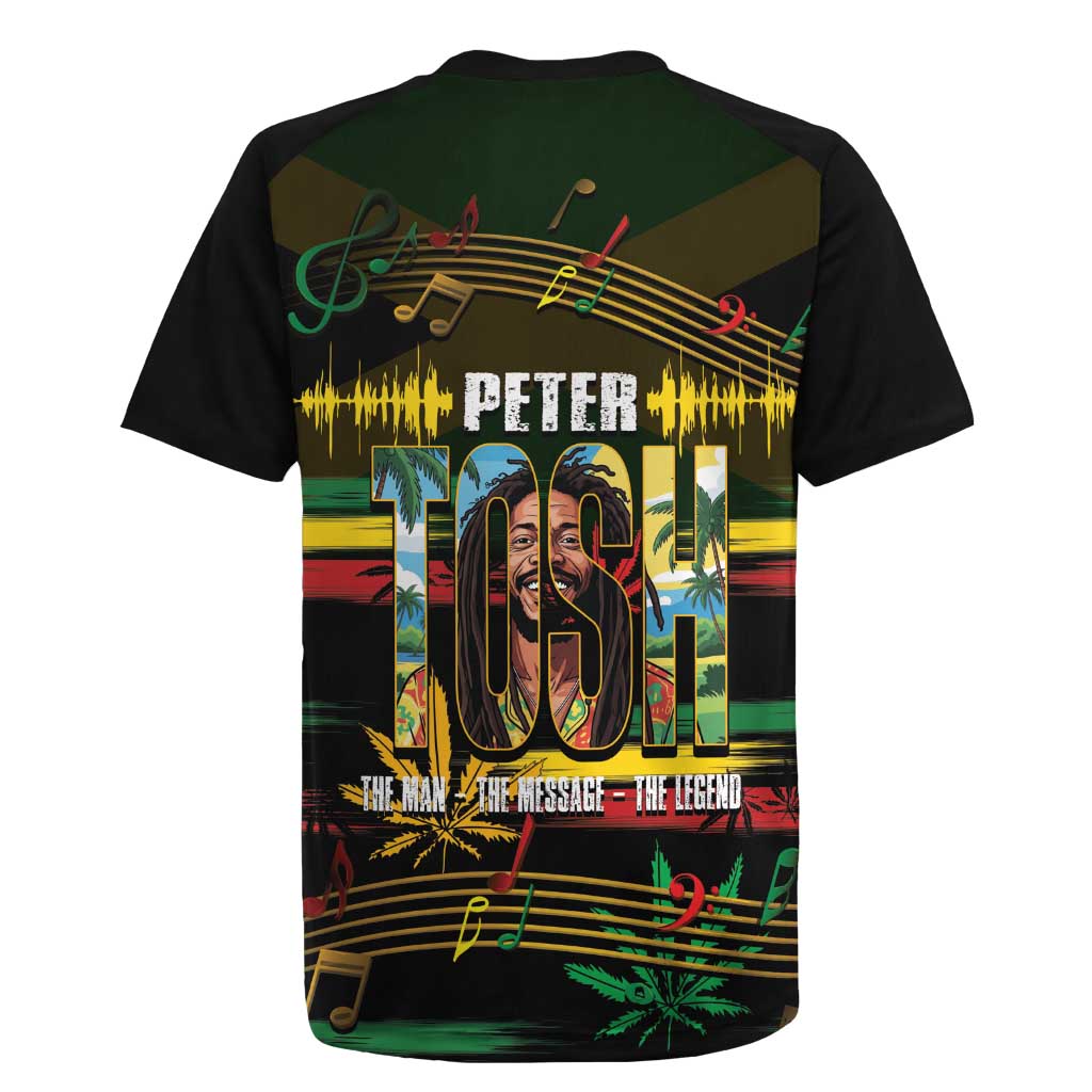 Jamaica Reggae Legend Tosh Rugby Jersey Cannabis Pattern - African Pride