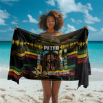 Jamaica Reggae Legend Tosh Sarong Cannabis Pattern - African Pride