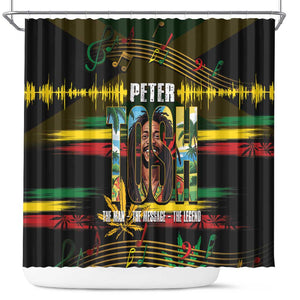 Jamaica Reggae Legend Tosh Shower Curtain Cannabis Pattern - African Pride