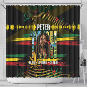 Jamaica Reggae Legend Tosh Shower Curtain Cannabis Pattern - African Pride