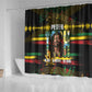 Jamaica Reggae Legend Tosh Shower Curtain Cannabis Pattern - African Pride