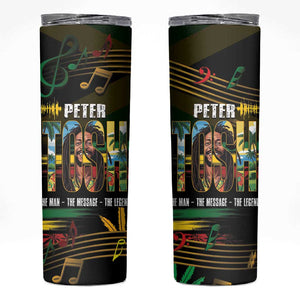 Jamaica Reggae Legend Tosh Skinny Tumbler Cannabis Pattern - African Pride