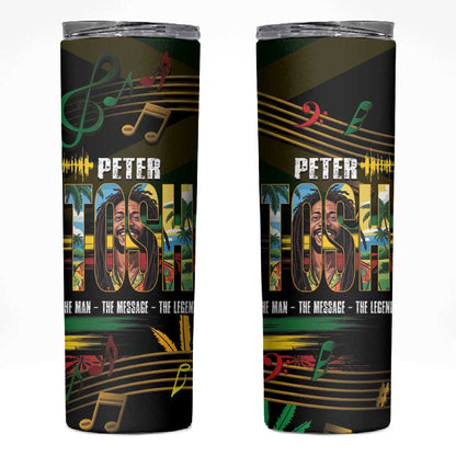 Jamaica Reggae Legend Tosh Skinny Tumbler Cannabis Pattern - African Pride