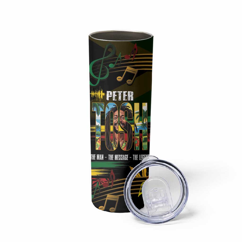 Jamaica Reggae Legend Tosh Skinny Tumbler Cannabis Pattern - African Pride