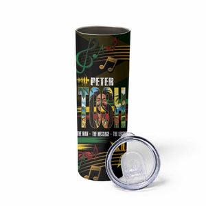 Jamaica Reggae Legend Tosh Skinny Tumbler Cannabis Pattern - African Pride