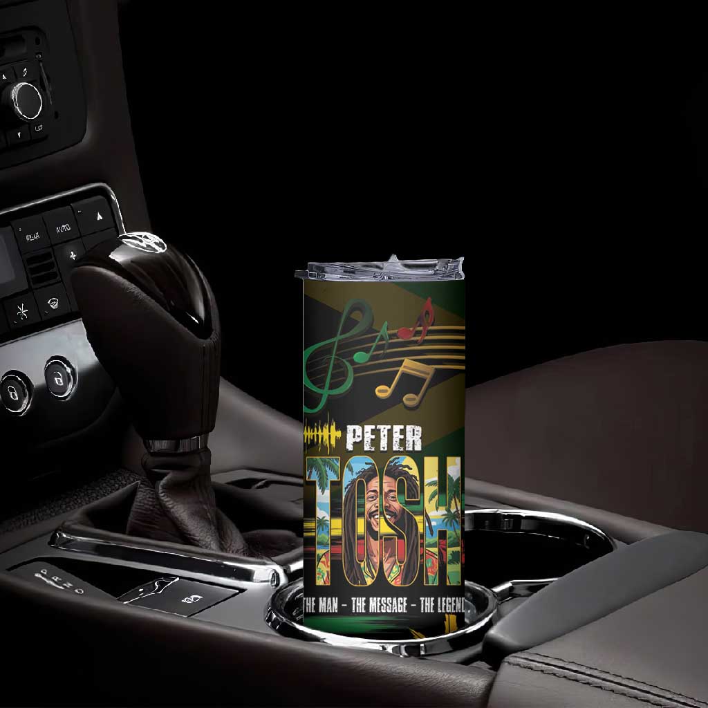 Jamaica Reggae Legend Tosh Skinny Tumbler Cannabis Pattern - African Pride
